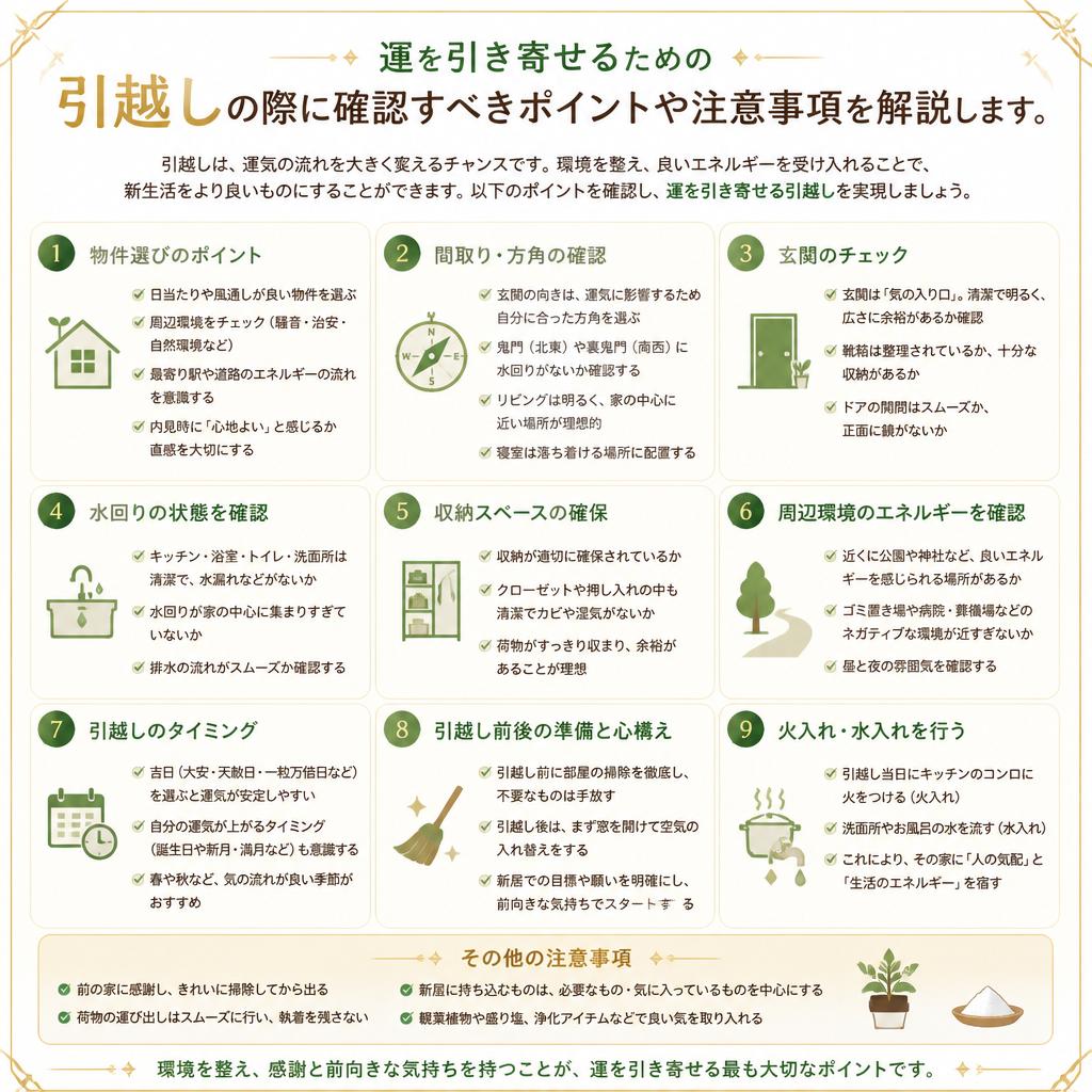 引越しを成功させるポイント